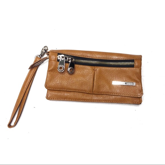Kenneth Cole Reaction Handbags - Kenneth Cole Reaction Cognac Zipper Wallet